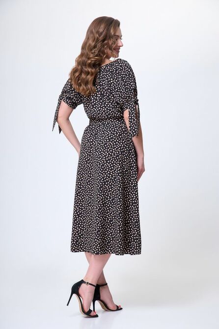 Повседневное платье БелЭкспози 1244 черный_бежевый