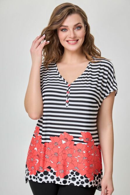 Майка БелЭкспози 1506 полоска-красный