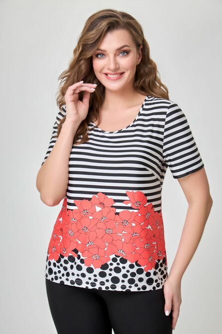 Майка БелЭкспози 1211 полоска-красный