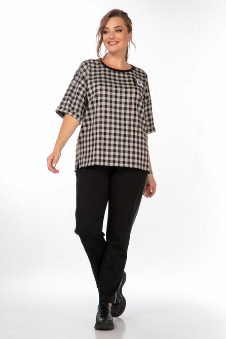 Костюм брючный Belinga 2256 черный,клетка