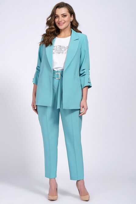 Брюки, Блуза, Жакет Белтрикотаж 6850 голубой