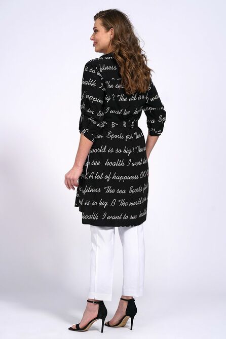 Брюки, Блуза Белтрикотаж 6847 белый-черный_надписи