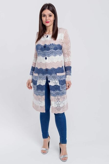 Кардиган Bonadi 1285 пудра-джинс