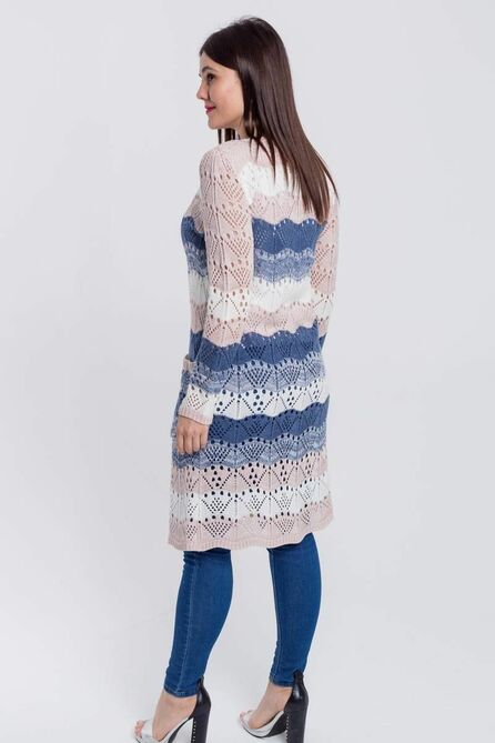 Кардиган Bonadi 1285 пудра-джинс