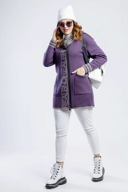 Кардиган Bonadi М-1552 баклажан