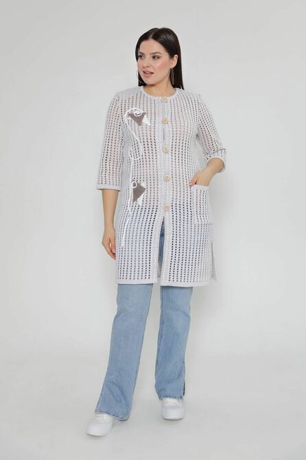 Кардиган Bonadi М-1711 светлый_лен