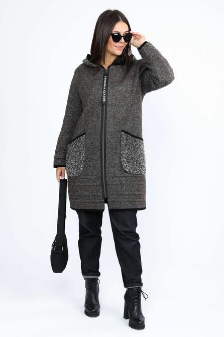 Пальто Bonadi 1372 шоколад