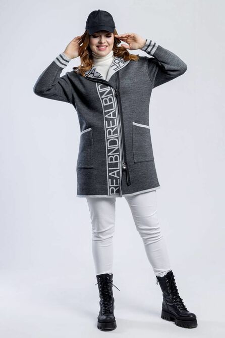 Кардиган Bonadi М-1552 серый