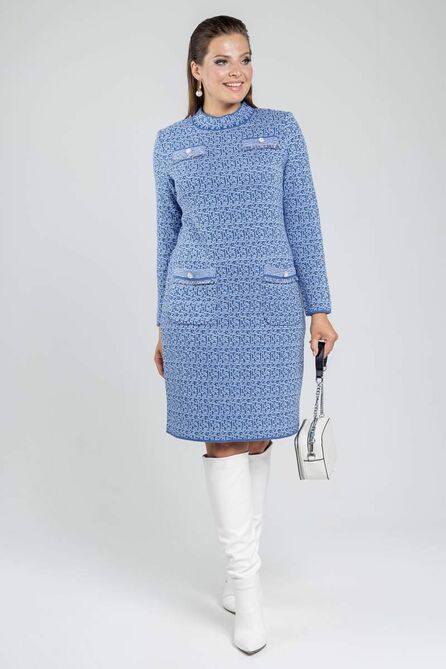 Повседневное платье Bonadi М-1586 голубой