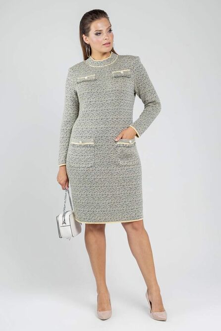 Повседневное платье Bonadi М-1586 желтый