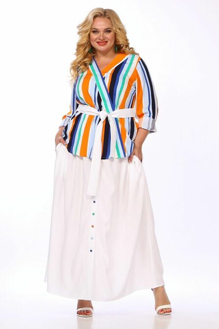 Костюм с блузкой Celentano 1985.2 полоска+белый