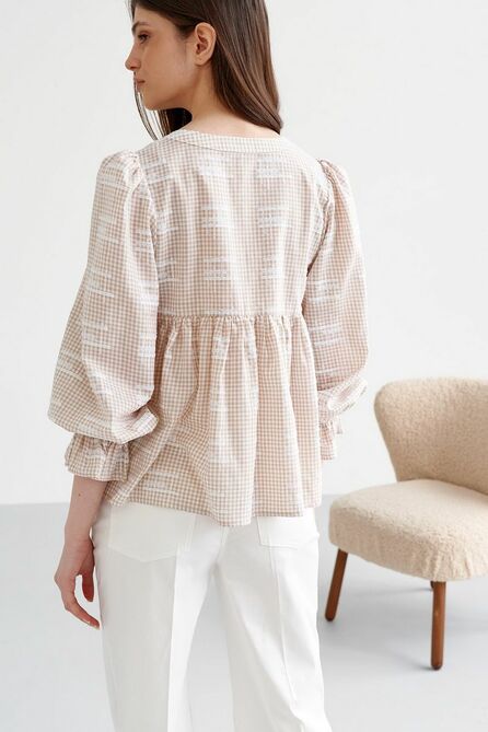 Блузка Colors of PAPAYA 1587 бежевый