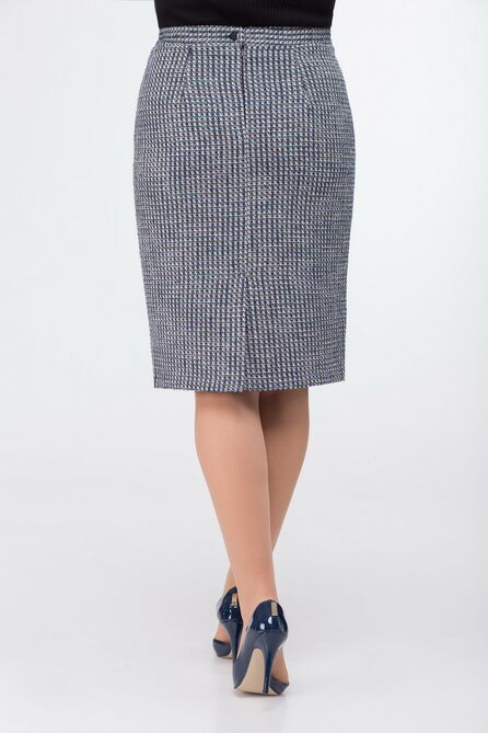 Юбка Дали 3220.1 серый+синий