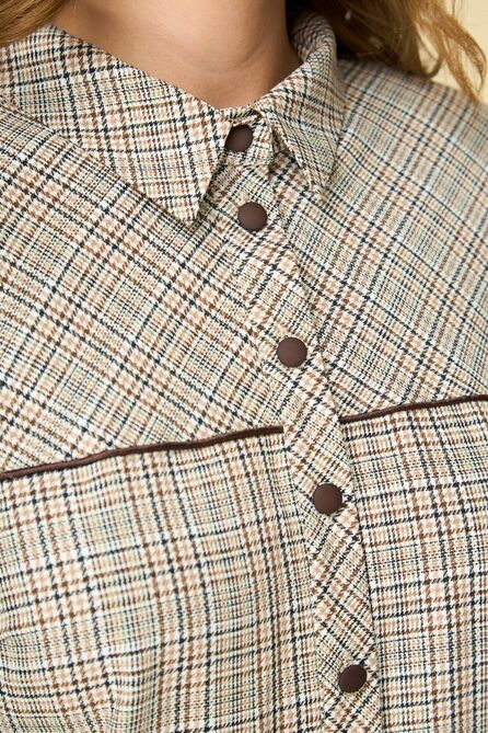 Блузка Дали 4372 беж_клетка