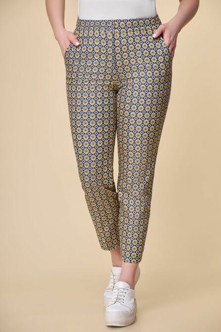 Брюки Дали 3225 джинс-горчица