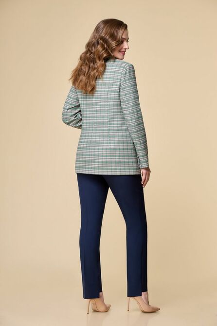 Костюм брючный Дали 3351 беж+зелень