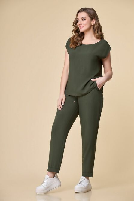 Кардиган, Брюки, Блуза Дали 2553 хаки