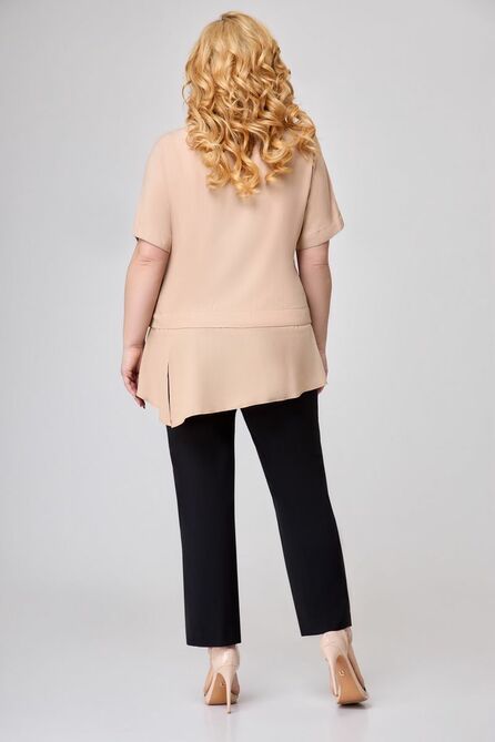 Костюм брючный Дали 2615 чёрный+беж