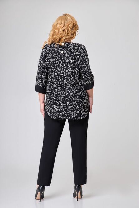 Костюм брючный Дали 5573 чёрно-белый