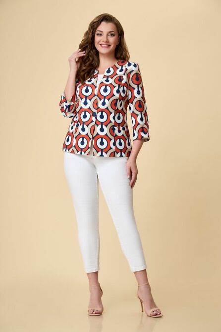 Жакет Дали 3246 круги-рыжий