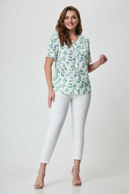 Блузка Дали 3096 молоко+мята