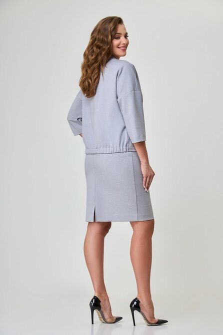 Юбочный костюм Дали 2423н серый