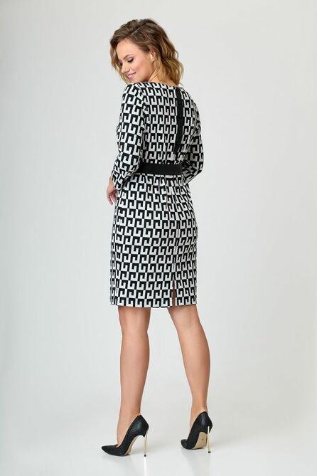 Повседневное платье Дали 3593 черно-белый