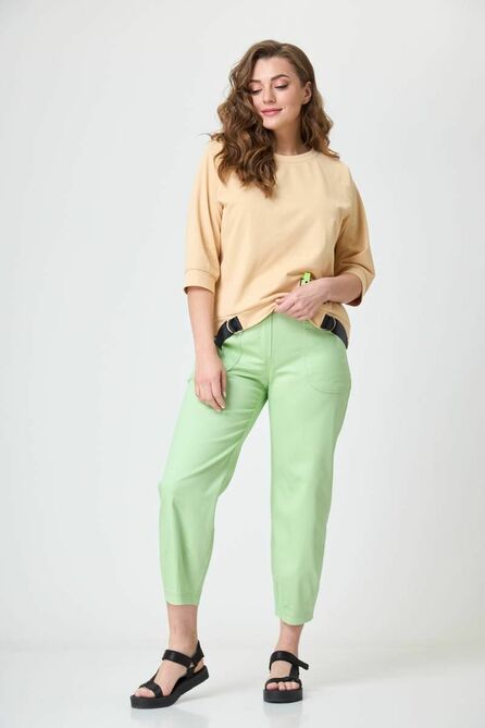 Костюм брючный Danaida 2119 беж+салатовый