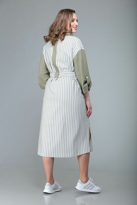 Повседневное платье Denissa Fashion 1349 хаки Повседневное платье Denissa Fashion 1349 хаки