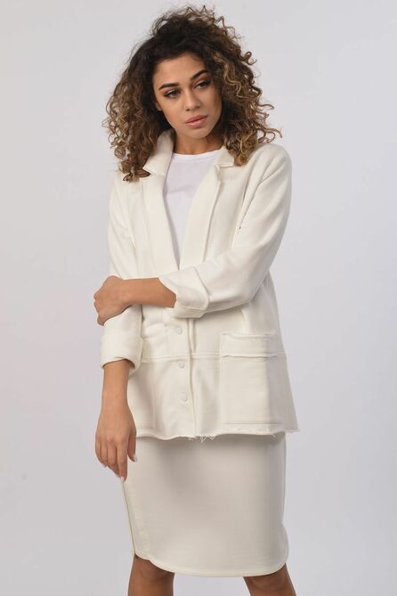 Юбочный костюм Диамант 1575 молочный