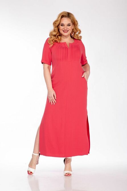 Повседневное платье Диамант 1657 коралл