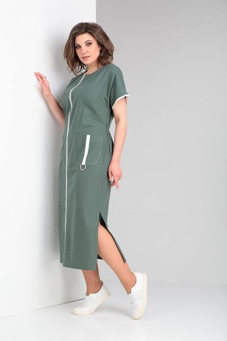 Повседневное платье Диамант 1791 зелень
