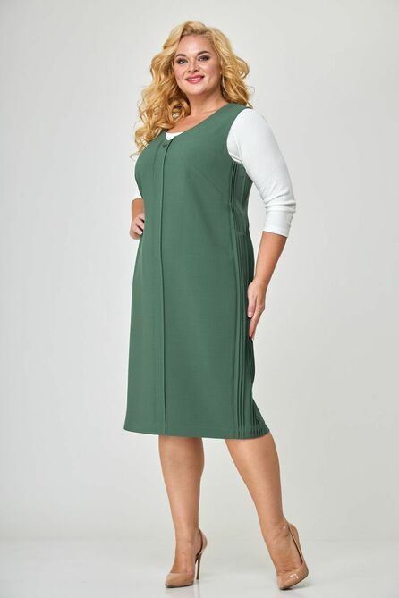 Костюм с блузкой Диамант 1805 зеленый Костюм с блузкой Диамант 1805 зеленый