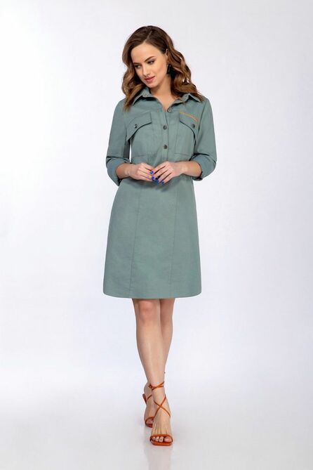 Повседневное платье DilanaVIP 1870 зелень