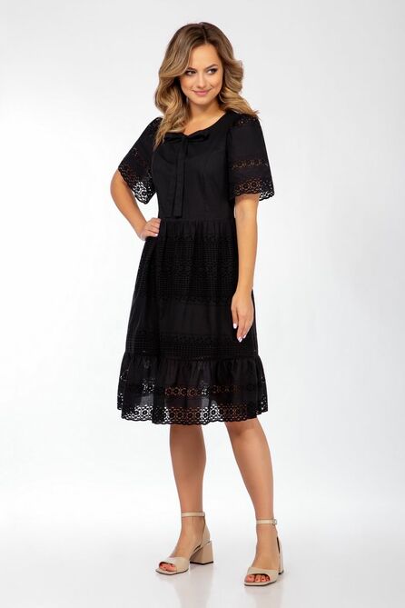 Повседневное платье DilanaVIP 1910 черный Повседневное платье DilanaVIP 1910 черный