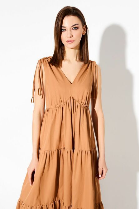 Повседневное платье DiLiaFashion 0623 бежевый