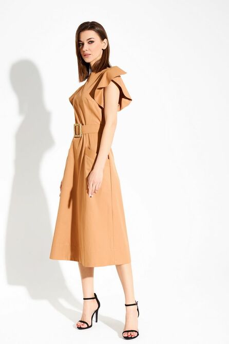 Повседневное платье DiLiaFashion 0626 бежевый Повседневное платье DiLiaFashion 0626 бежевый
