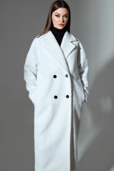 Пальто DiLiaFashion 0638 кремовый