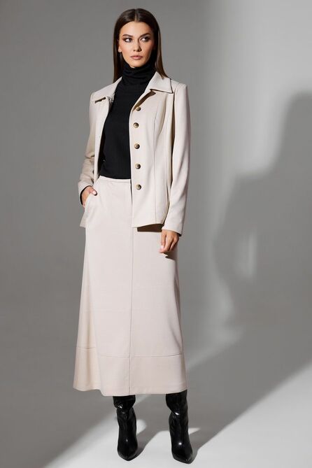 Юбочный костюм DiLiaFashion 0668 бежевый