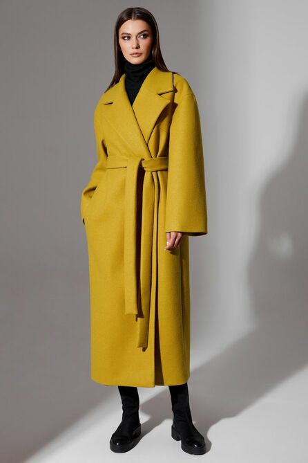 Пальто DiLiaFashion 0676 горчица