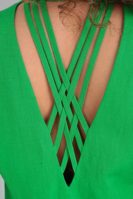 Повседневное платье Doggi 3696 лайм