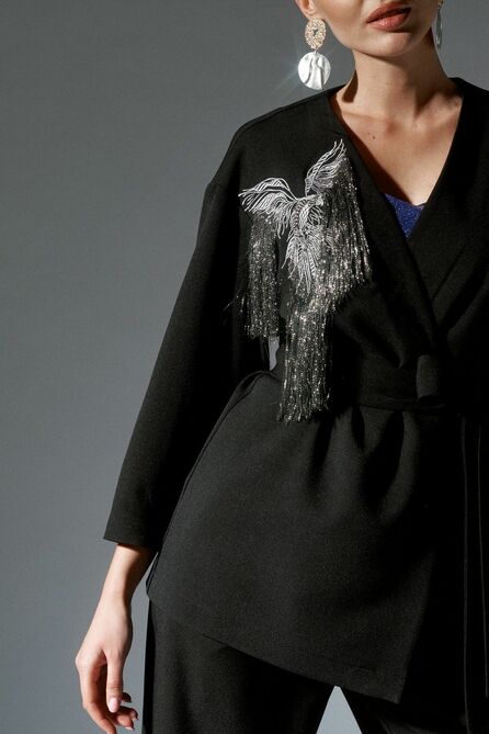 Брюки, Жакет, Пояс ELLETTO LIFE 5166 черный