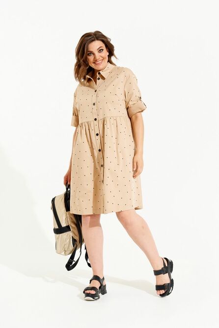 Повседневное платье ELLETTO LIFE 1812 беж Повседневное платье ELLETTO LIFE 1812 беж