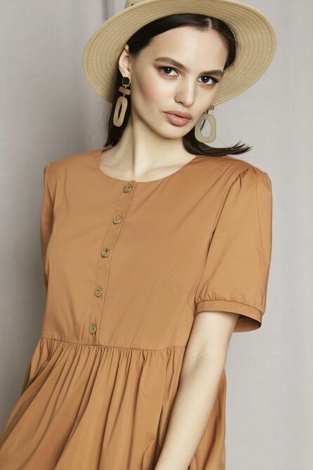 Повседневное платье ELLETTO LIFE 1817 терракот