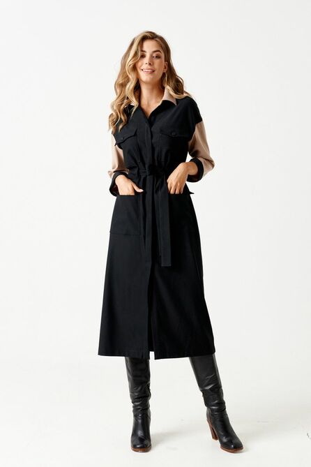 Вечернее платье ELLETTO LIFE 1855 черно-бежевый