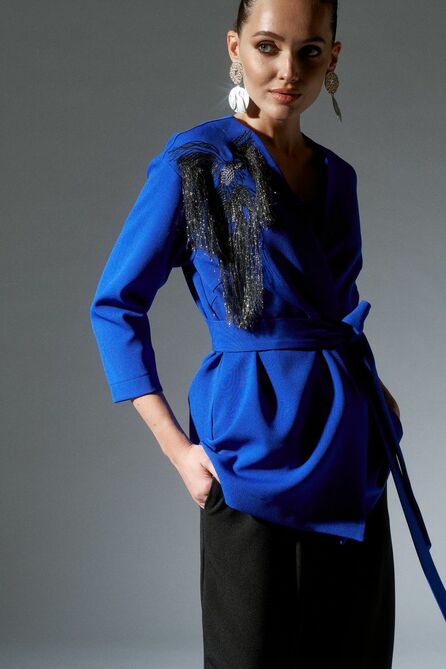 Жакет ELLETTO LIFE 3528 синий Жакет ELLETTO LIFE 3528 синий