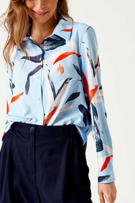 Блузка ELLETTO LIFE 3555 голубой Блузка ELLETTO LIFE 3555 голубой