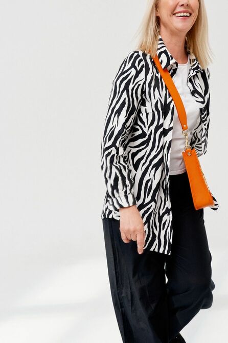 Блузка ELLETTO LIFE 3565 черно-белый