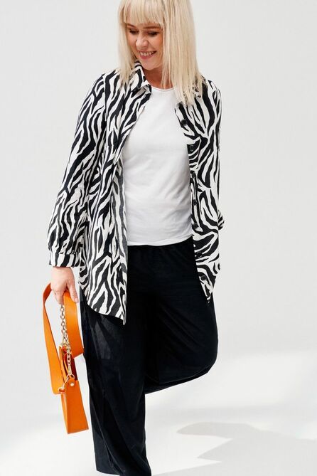 Блузка ELLETTO LIFE 3565 черно-белый