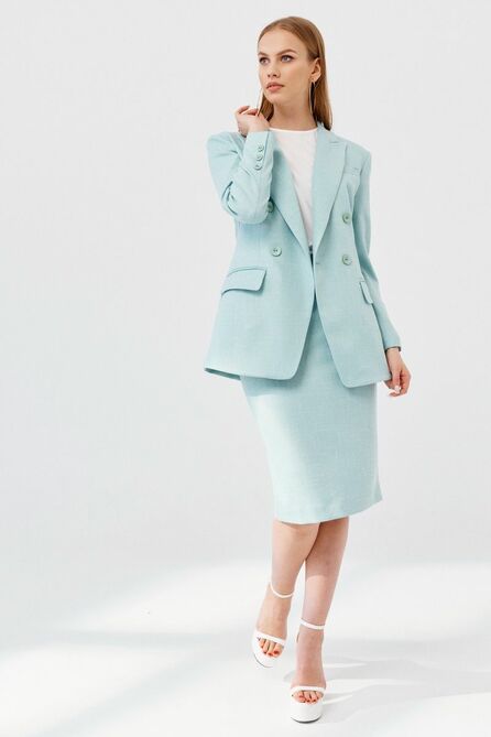 Юбочный костюм ELLETTO LIFE 5182 мятный